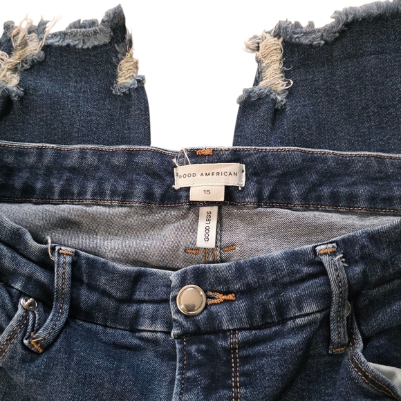 Good American Distressed Crop Jeans - Picture 4 of 6